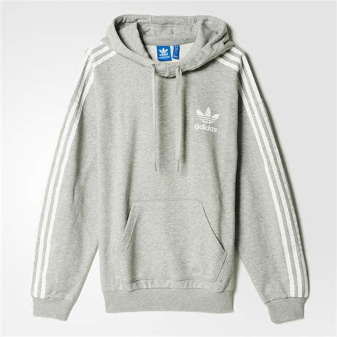 grauer adidas pulli mit schwarz und roten streifen|Graue Hoodies .